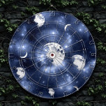 Moonlight Glow Moon Phasen in Sky Clouds Dartscheibe<br><div class="desc">Haunted moonlight glow. Mysterious and eye catching hand-painted night sky featuring a gorgeous seamless pattern of moon phases (full,  waning,  waxing,  crescent) in a fluff of spooky clouds casting a daring glow. For customizations or other colors,  please visit JustFharryn store @ Zazzle or contact the designer c/o fharryn@yahoo.com #zazzlemade</div>