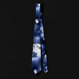 Moonlight Glow Moon Phasen in Sky Clouds Krawatte