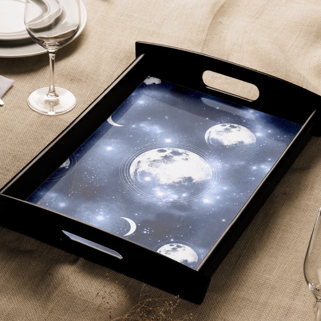 Moonlight Glow Moon Phasen in Sky Clouds Seidenpapier (Von Creator hochgeladen)