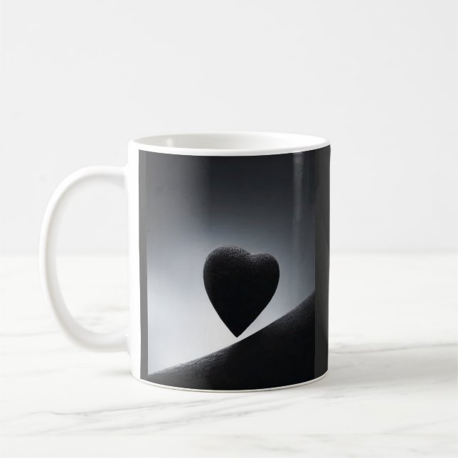 Moonlight Heart Shape Night Sky Kaffeetasse (Links)