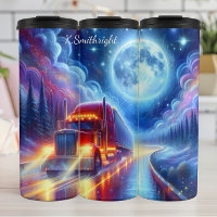 Moonlight Highway Semi Truck Reise