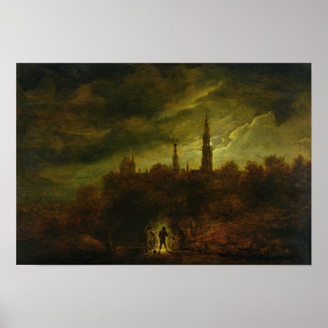 Moonlight Landschaft Poster (Vorne)