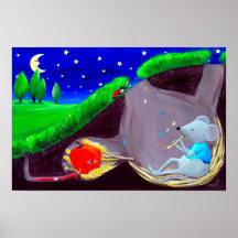 Moonlight Melody | Niedlich Field Mouse Kinderzimm