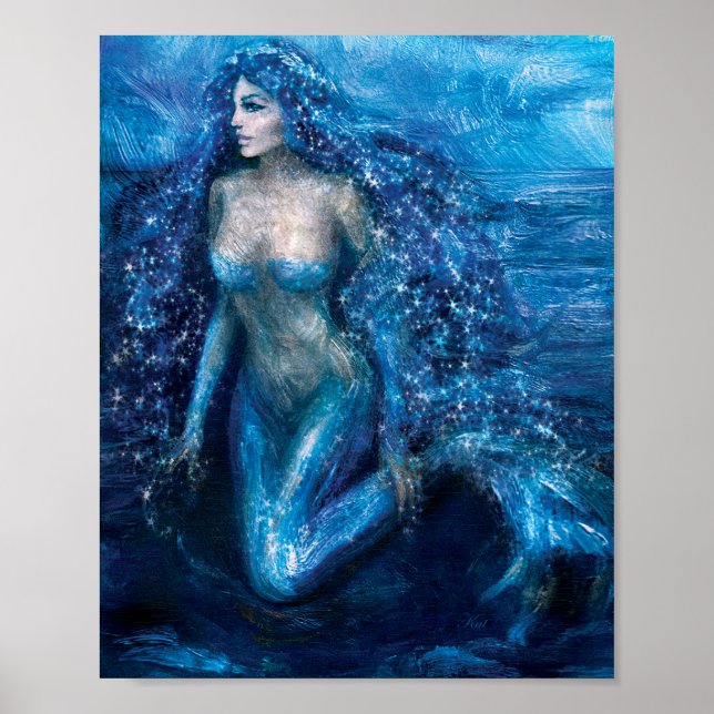 MoonLight Mermaid ~ Art Print 8 x 10 ~ by Kat Poster (Vorne)