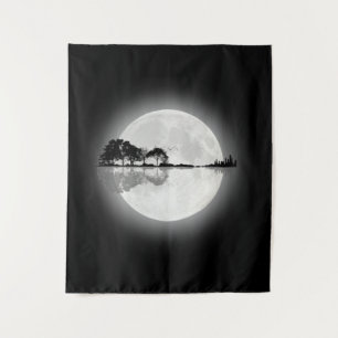Moonlight Nature Guitar Wandteppich