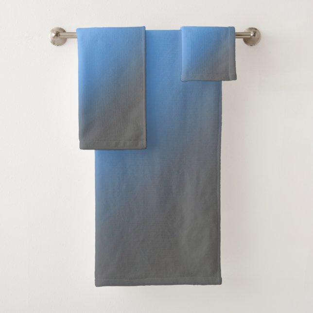 Moonlight Ombre Gray & Blue Badhandtuch Set (Insitu)