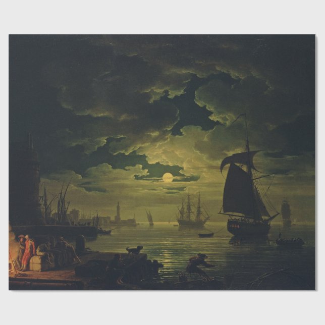 Moonlight Over Palermo High-Fidelity Fine Art  Geschenkpapier (Flach)