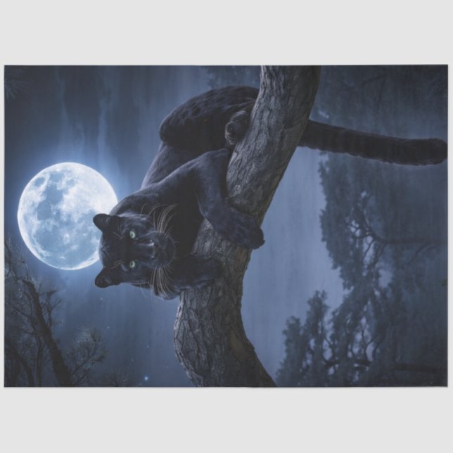 Moonlight Panther Seidenpapier (Vorderseite)