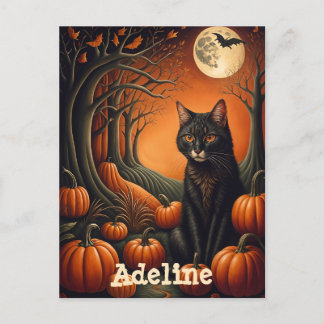 Moonlight Pumpkin Patch Personalisiert Halloween Postkarte