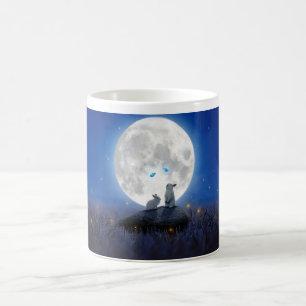 Moonlight Rabbits Kaffeezubereitung Tasse