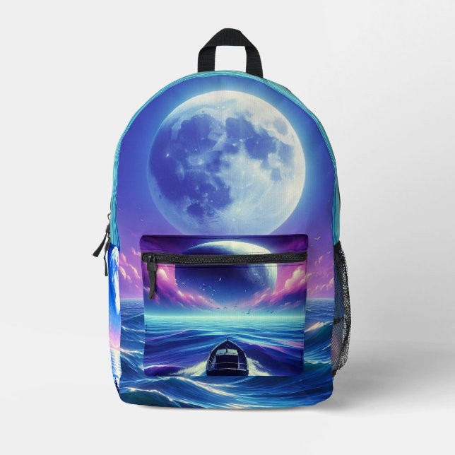 Moonlight Ride Bedruckter Rucksack (Vorderseite)