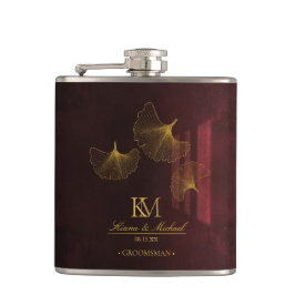 Moonlight Romance Trauzeuge Burgundy ID881 Flachmann