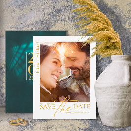 Moonlight Romance Wedding Emerald Green ID881 Save The Date