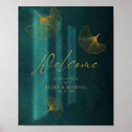 Moonlight Romance Wedding Welcome Green ID881 Poster