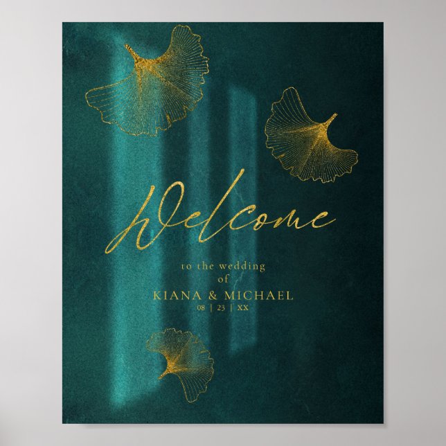 Moonlight Romance Wedding Welcome Green ID881 Poster (Vorne)