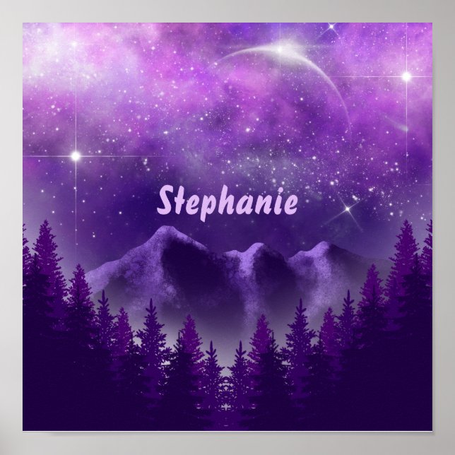 Moonlight Sky Lila Poster (Vorne)