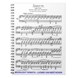 Moonlight-Sonata-Ludwig-Beethoven Notizblock