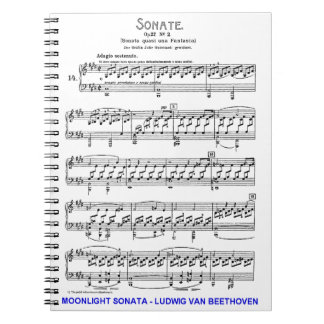 Moonlight-Sonata-Ludwig-Beethoven Notizblock