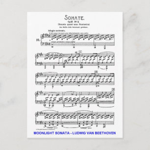 Moonlight-Sonata-Ludwig-Beethoven Postkarte