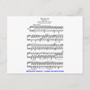 Moonlight-Sonata-Ludwig-Beethoven Postkarte