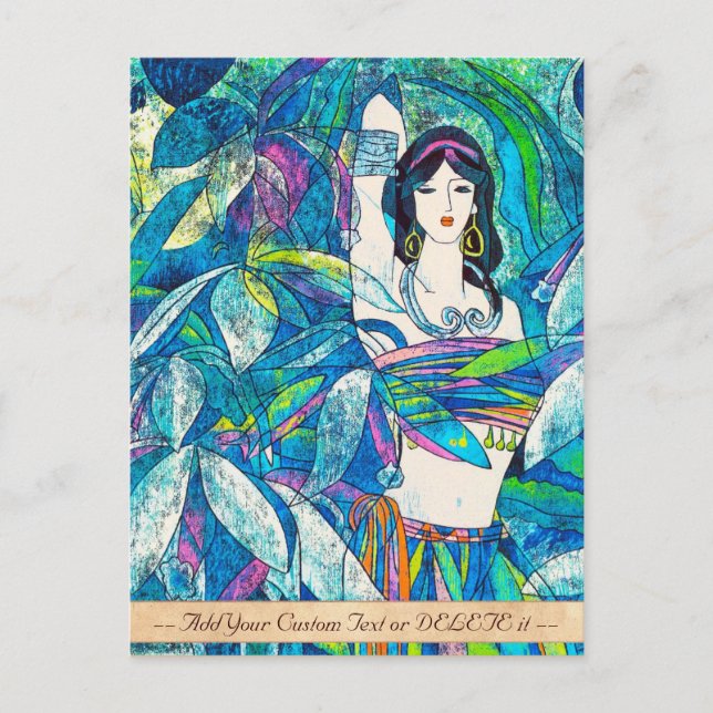 Moonlight Song Hao Ping orientalische abstrakte La Postkarte (Vorderseite)