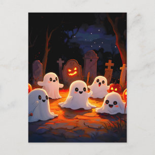 Moonlight Spooky Ghost Tales Feiertagspostkarte