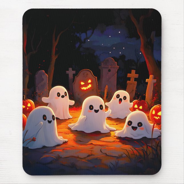 Moonlight Spooky Ghost Tales Mousepad (Vorne)