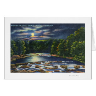 Moonlight Szene auf Catskill Bach