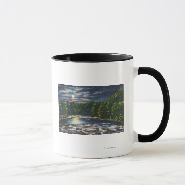 Moonlight Szene auf Catskill Bach Tasse (Rechts)
