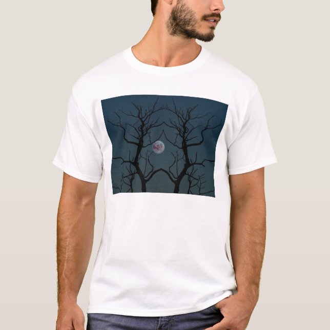 Moonlight Tree Silhouette T-Shirt (Vorderseite)