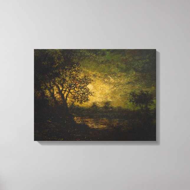 Moonlight (von Ralph Albert Blakelock) Leinwanddruck (Vorderseite)