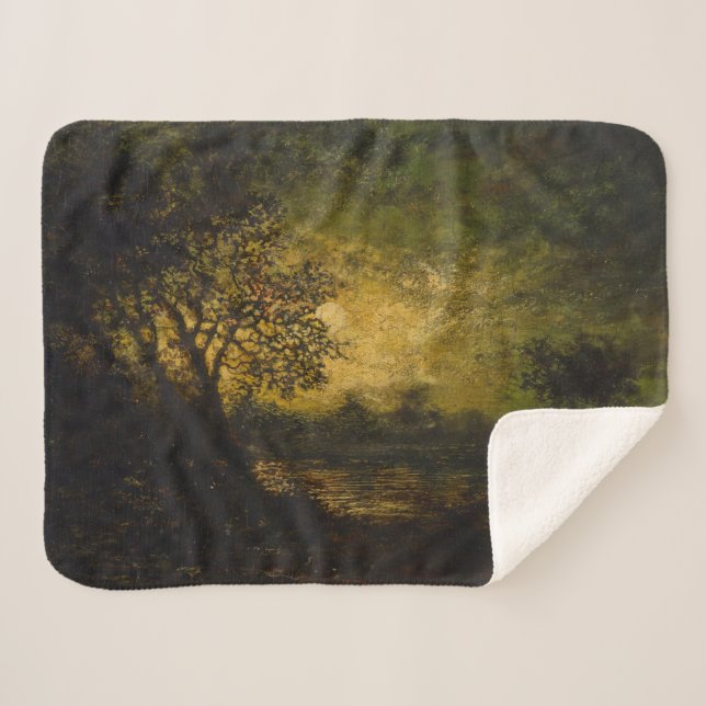 Moonlight (von Ralph Albert Blakelock) Sherpadecke (Vorderseite (Horizontal))