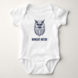 Moonlight Watcher – Owl Design Toddler Bodysuit Baby Strampler