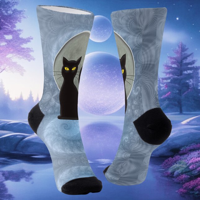 Moonlight Whiskers: Katze Familiar Socken (Von Creator hochgeladen)