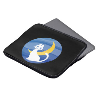 Moonlight white cat laptopschutzhülle