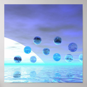 Moonlight Wonder, Abstrakte Reise zum Unbekannten Poster