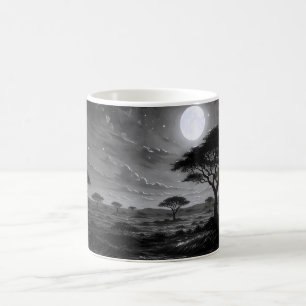 Moonlit African Savanna Kaffeetasse