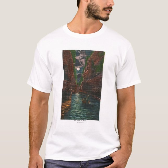 Moonlit Ansicht des Gerinnes T-Shirt (Vorderseite)