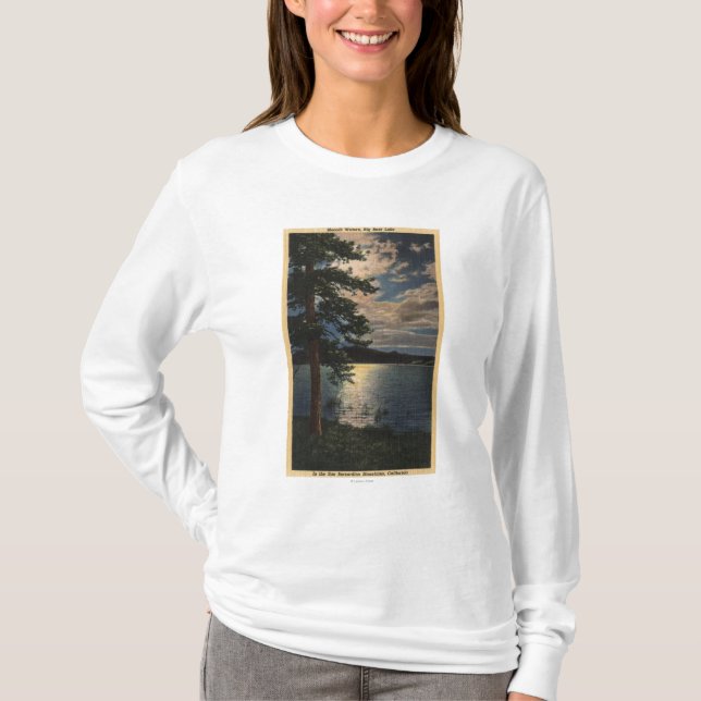 Moonlit Ansicht des Sees T-Shirt (Vorderseite)