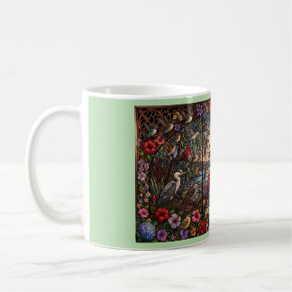 Moonlit Birds Garden Art Coffee Mug, 11 oz Kaffeetasse
