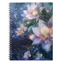 Moonlit Blooms: verzaubertes Waters Spiral Noteboo