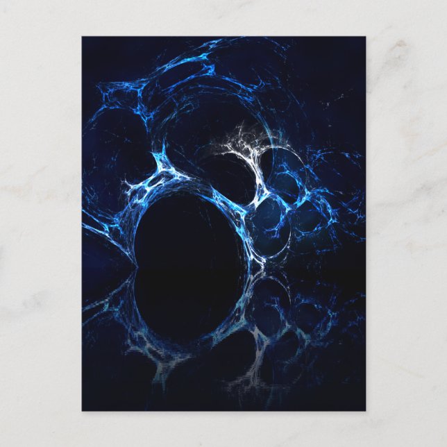 Moonlit Blue Cave Mouth, Fraktal Art. Postkarte (Vorderseite)