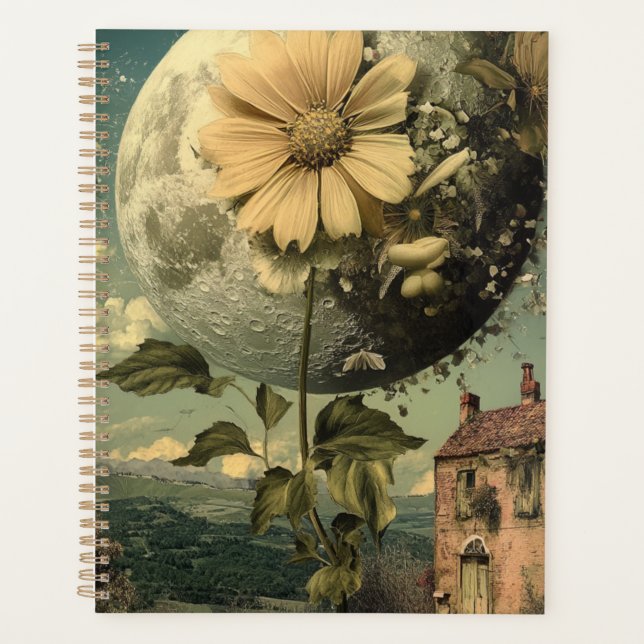 Moonlit Blume und Vintager Charme Planer (Vorderseite)