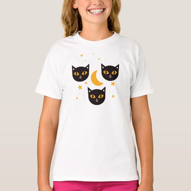 Moonlit Cat T-Shirt (Vorderseite)