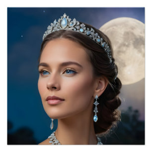 Moonlit Celestial Elegante Poster