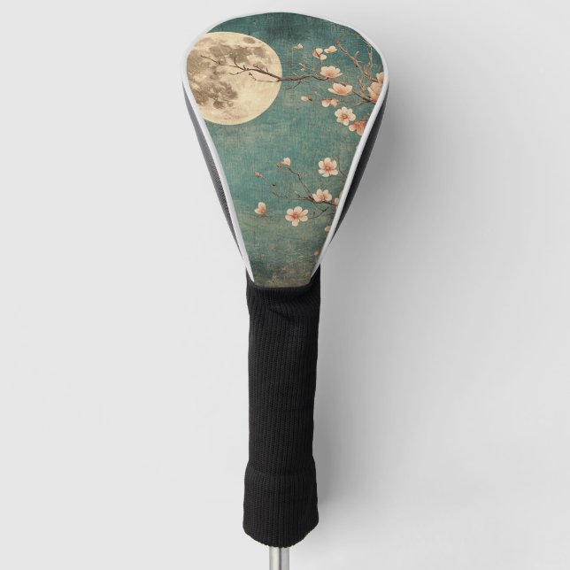 Moonlit Cherry Blossom Serenity Golf Headcover (Vorderseite)