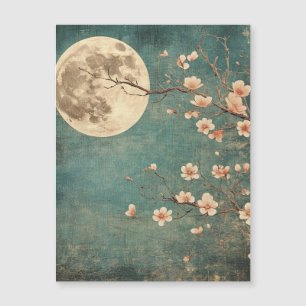 Moonlit Cherry Blossom Serenity Magnetkarte