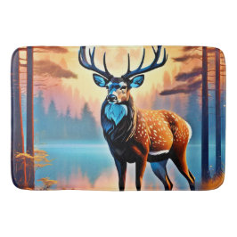 Moonlit Deer Stance Badematte