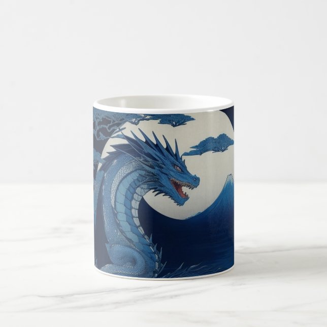 Moonlit Dragon of Fuji Mug Kaffeetasse (Mittel)