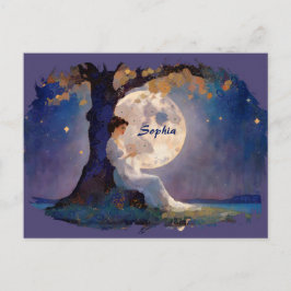 Moonlit Dreamer - Serene Night Sky Postkarte